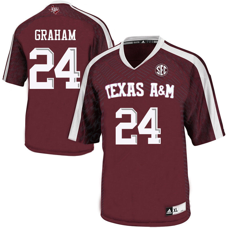 Men #24 Jake Graham Texas A&M Aggies College Football Jerseys-Maroon
